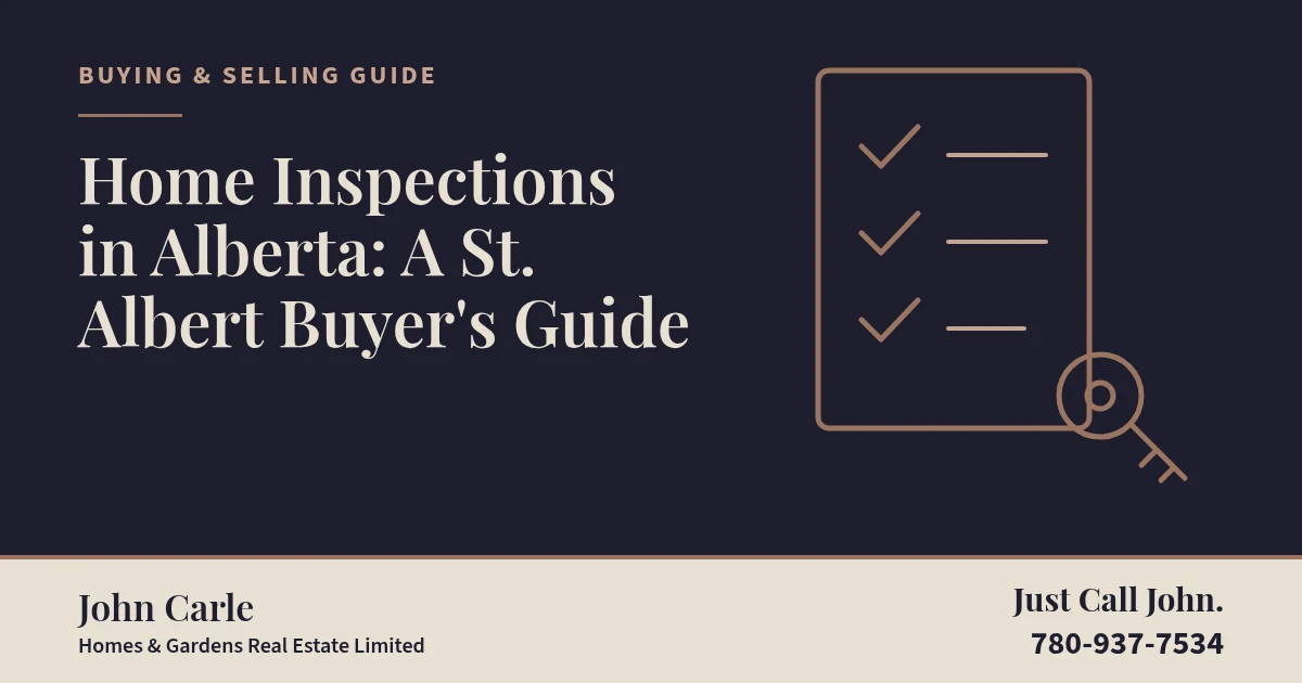 Home Inspections in Alberta: A St. Albert Buyer's Guide on a branded card