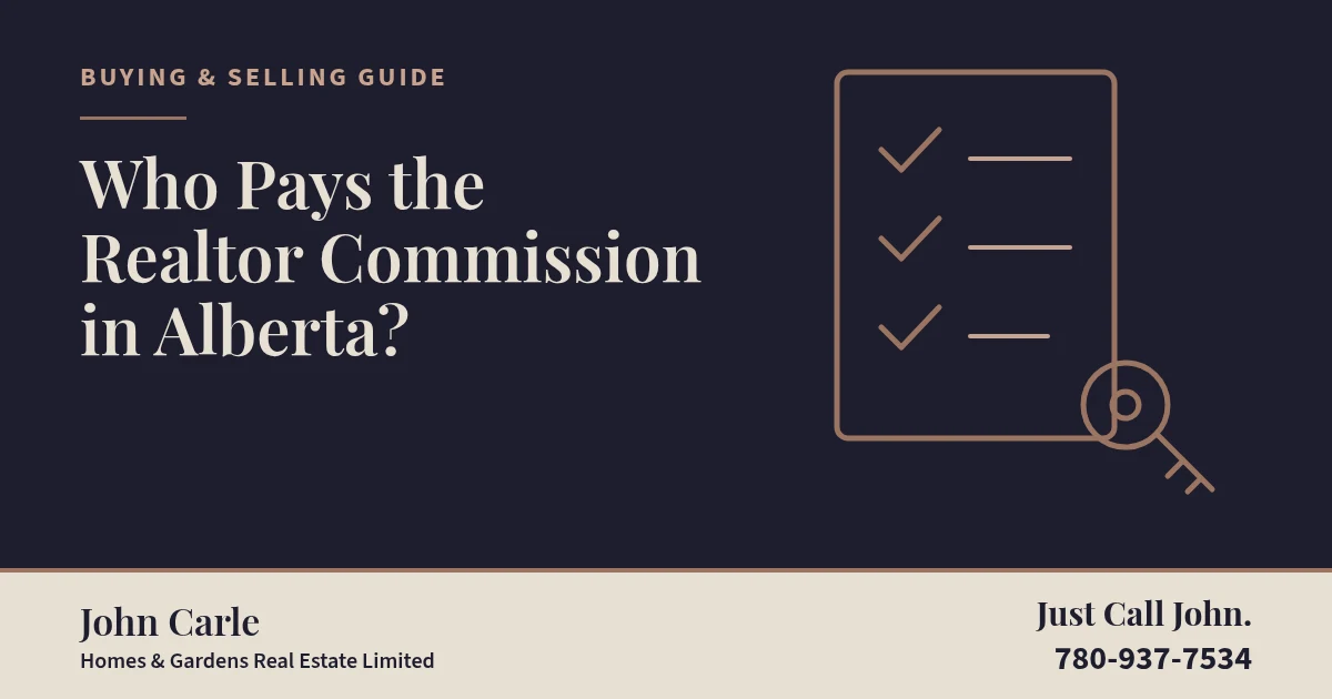 Who Pays the Realtor Commission in Alberta? on a branded card