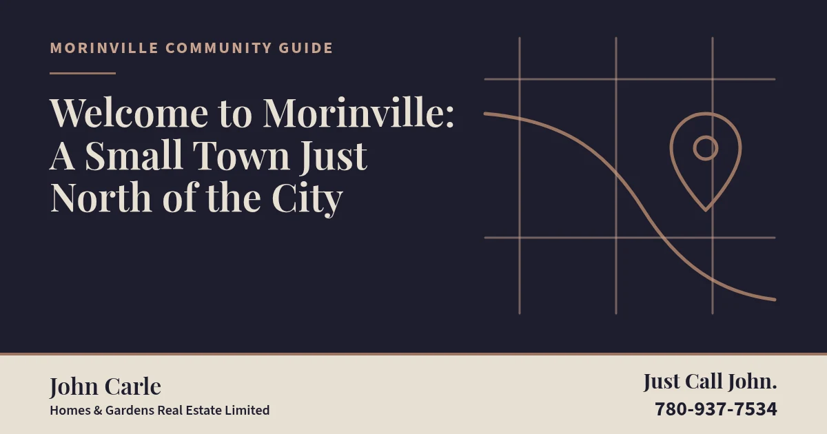 Welcome to Morinville: A Small Town Just North of the City on a branded card